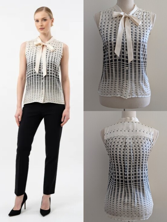 Juidth & Charles Tops - Like New Judith & Charles Silk Bow Tie Sleeveless Top
